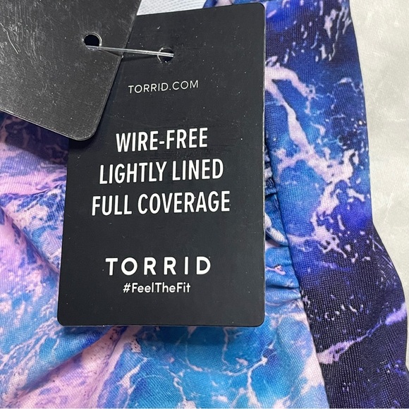 Torrid 1 14-16 Ocean Waves cap sleeve scoop neck one piece - Picture 6 of 9